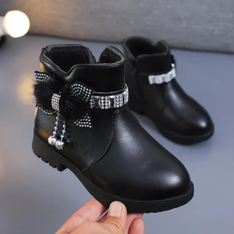 Bottines En Cuir PU fille