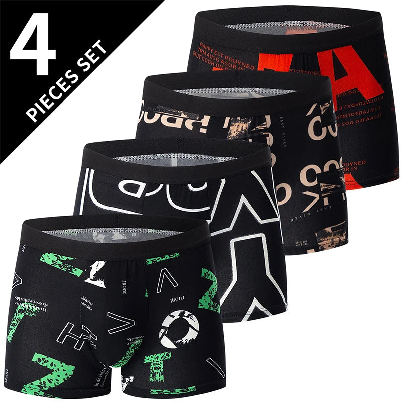 Lot de 4 boxers imprimés Hommes