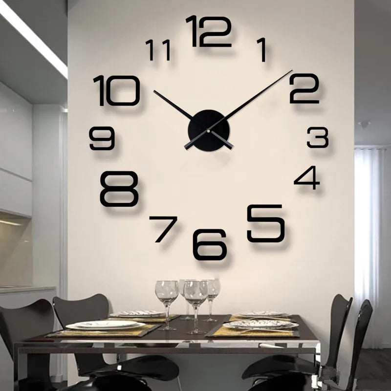 Grande horloge murale 3D DIY