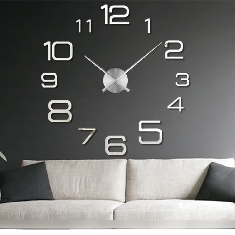 Grande horloge murale 3D DIY