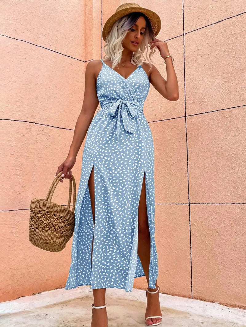 Robe longue d'été à imprimé floral pour femme