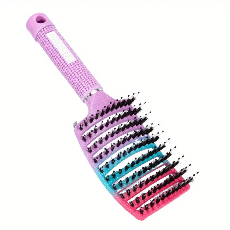 Brosse démêlante à cheveux évidée pour le massage du cuir chevel