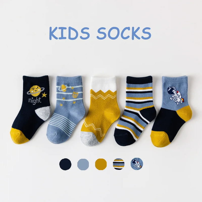 Lot de 5 paires de chaussettes pour enfants