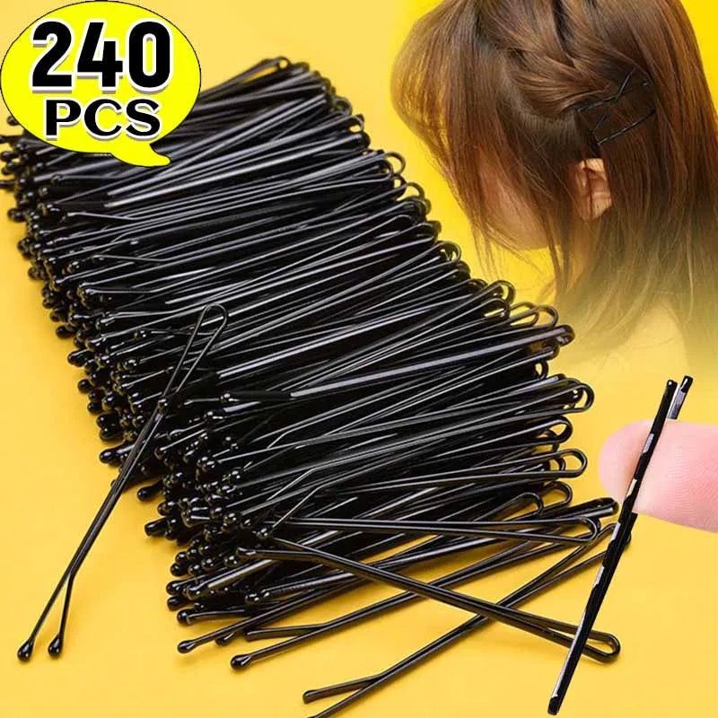 Lot de 60/240 épingles à cheveux noires pour femmes