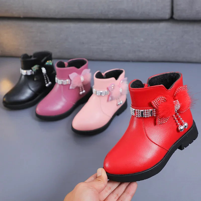 Bottines En Cuir PU fille