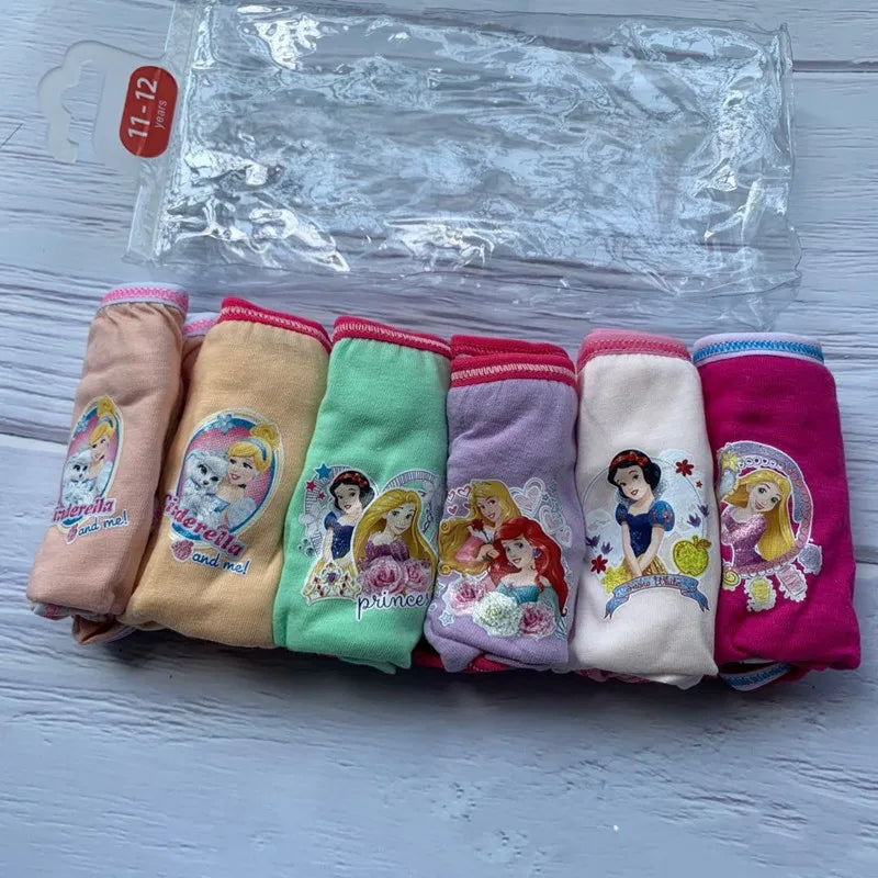 Lot de 6 sous-vêtements en coton pour fille Disney