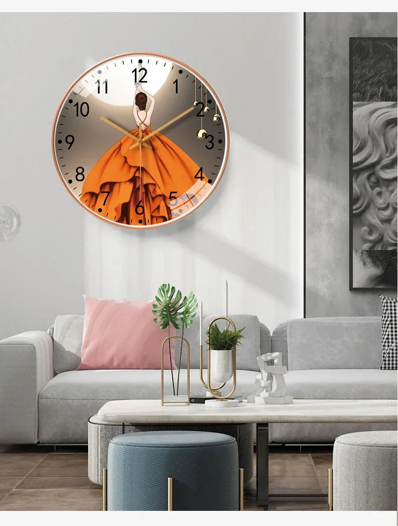 Horloge murale de 20 cm avec mécanisme silencieux