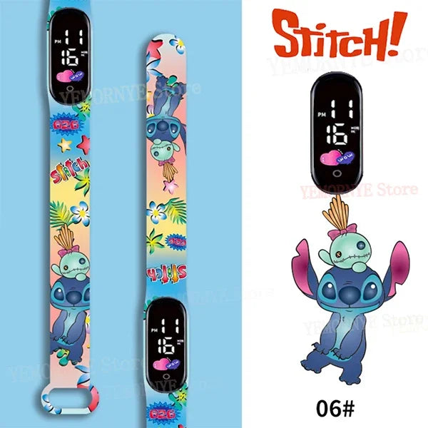 Montres numériques pour enfants Disney Stitch