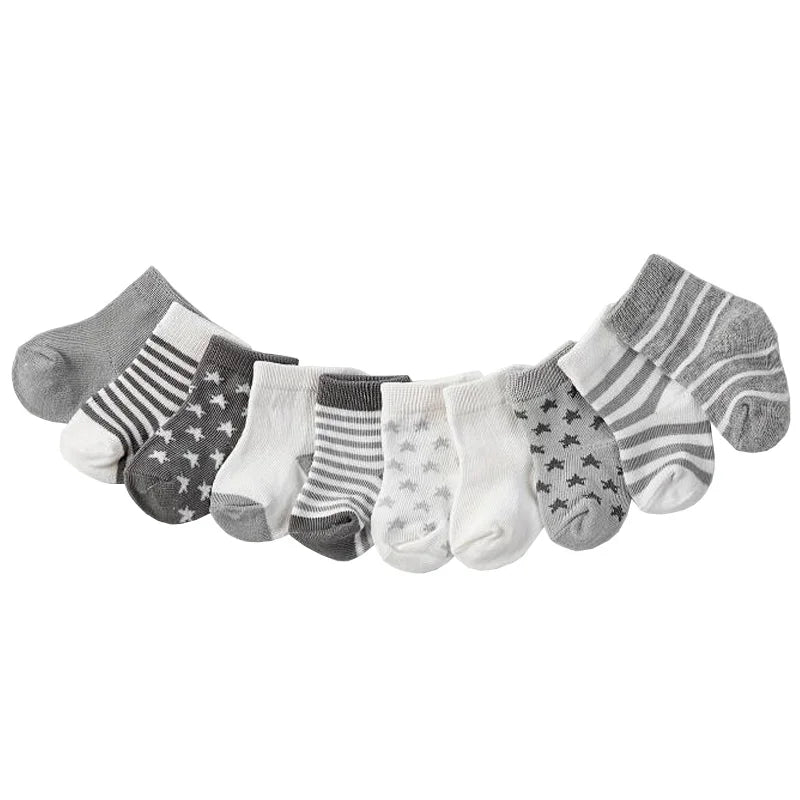 Lot de 5 paires de chaussettes pour bébé à rayures