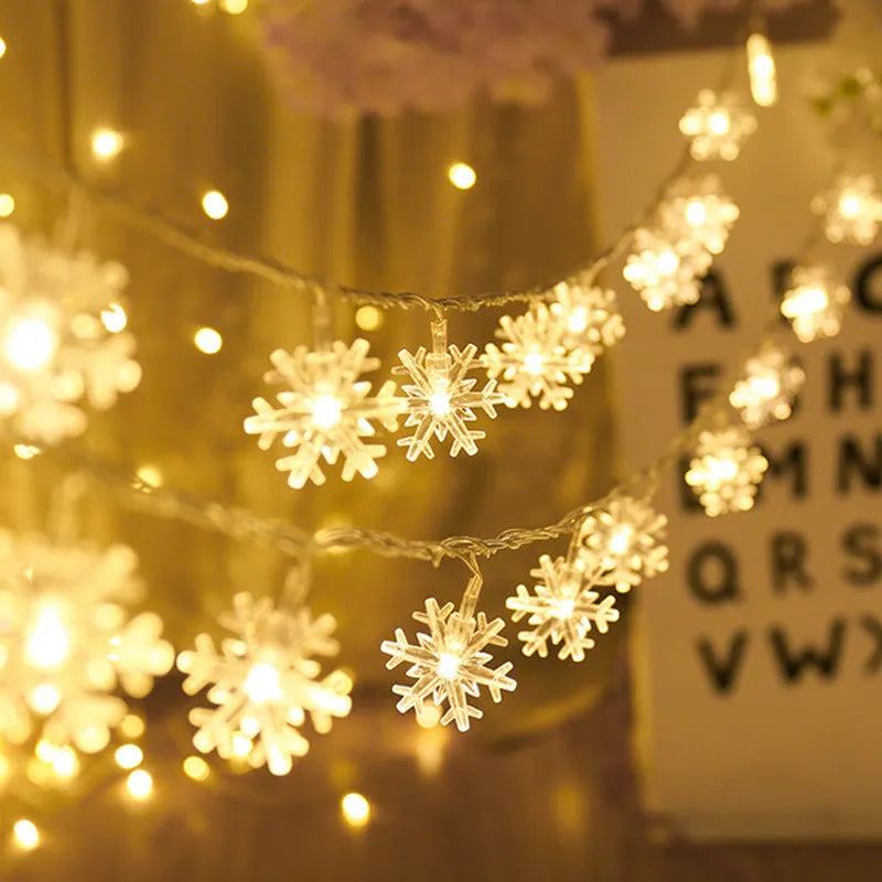 Décorations de Noël à LED en forme de flocon de neige