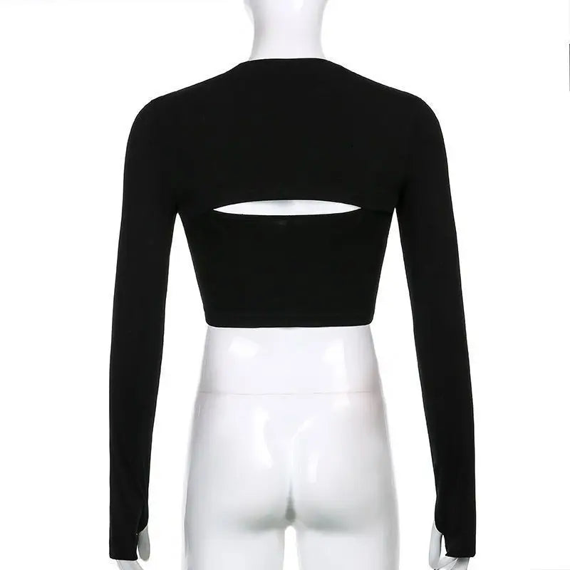 Crop top à col rond pour femme