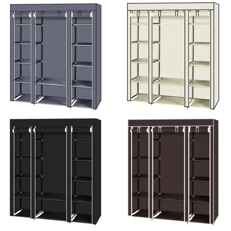 Armoire à vêtements portable de 69 pouces en tissu non tissé