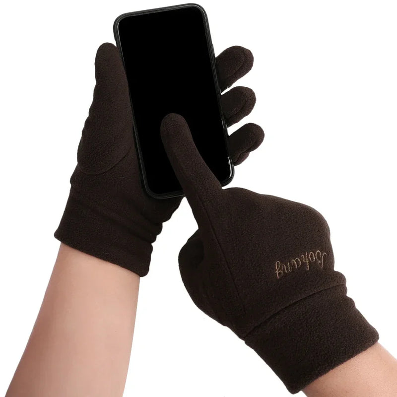 Gants d'hiver chauds en polaire pour femmes et hommes